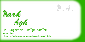 mark agh business card